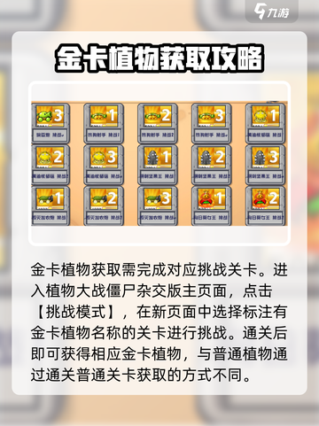 植物大战僵尸：金卡获取秘籍🔥游戏技巧大公开！截图2