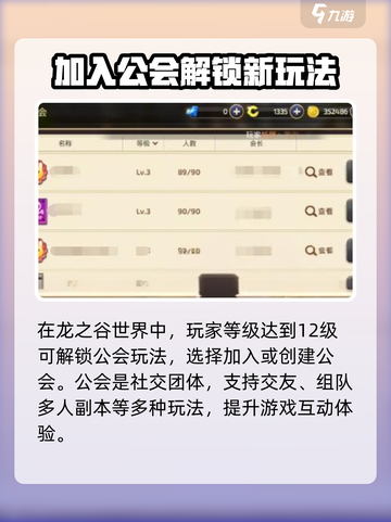 龙之谷世界公会玩法大全介绍截图2