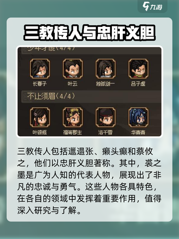 大侠立志传🔥全人物盘点，游戏迷必看！截图3