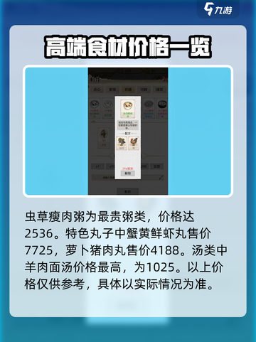 水乡芳华录什么菜最贵介绍截图4