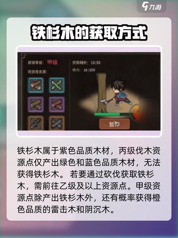 大侠立志传铁杉木获得方法介绍截图2