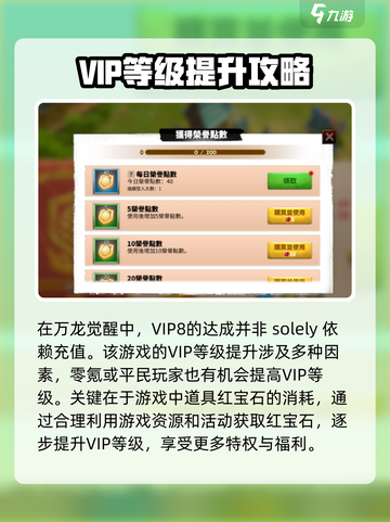 万龙觉醒🔥VIP8只需一半价格！💎超值氪金攻略截图2