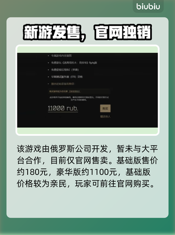 《逃离塔科夫》售价曝光！💰💥截图2
