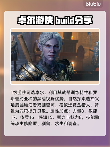 博德之门3🔥游侠子职业玩法大揭秘！💎截图3