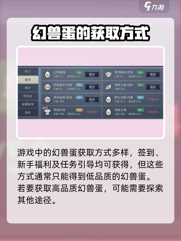 魔域手游2幻兽蛋怎么获取介绍截图2