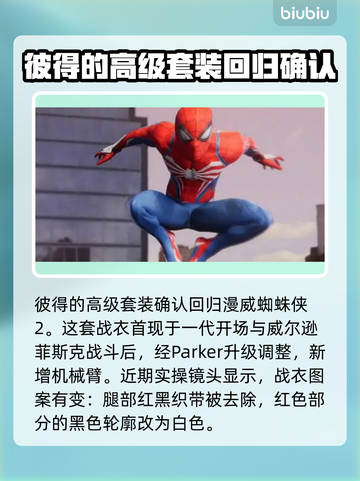 漫威蜘蛛侠2🔥战衣大全，玩家必看！截图2