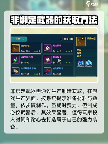 魔力宝贝复兴版🔥非绑定武器获取全攻略！截图2
