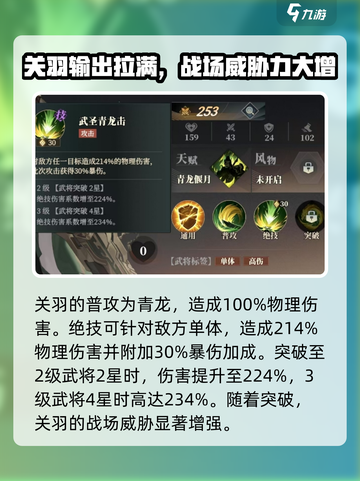 三国志幻想大陆2枭之歌关羽技能有哪些介绍截图2