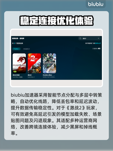激战2黑屏闪退？用这个加速器🔥稳定不掉线！🎮截图3
