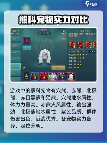 魔力宝贝复兴熊科宠物有哪些介绍截图2