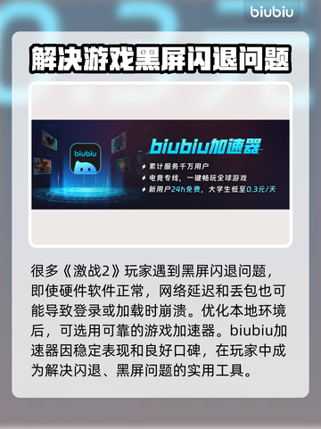 激战2黑屏闪退？用这个加速器🔥稳定不掉线！🎮截图2