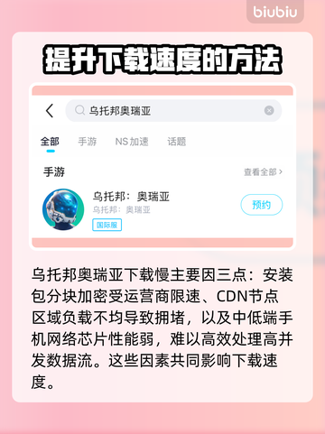 乌托邦奥瑞亚下载慢？提速秘籍在这里👇游戏党必看！截图2