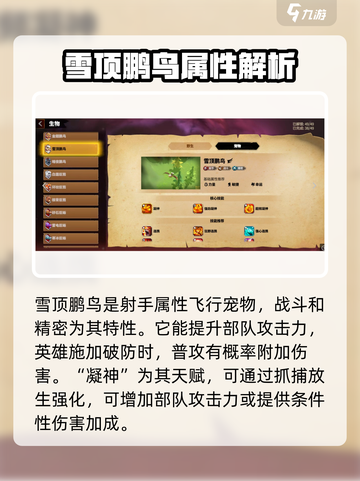 万龙觉醒🔥雪顶鹏鸟技能超详细解析来啦！截图2