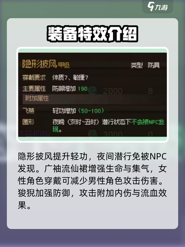 大侠立志传金色防具有哪些介绍截图5