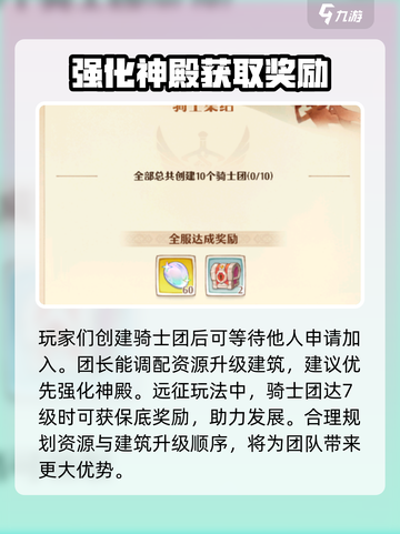 森之国度骑士团怎么创建介绍截图3