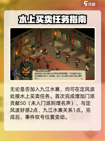 大侠立志传水上买卖怎么玩介绍截图3
