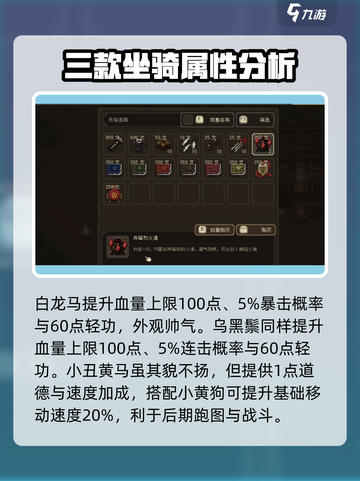 大江湖之苍龙与白鸟李大路的马是什么介绍截图3