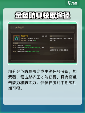 大侠立志传金色防具有哪些介绍截图4