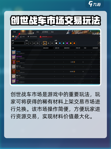 🎮创世战车市场交易秘籍！卖货技巧大公开🔥截图2