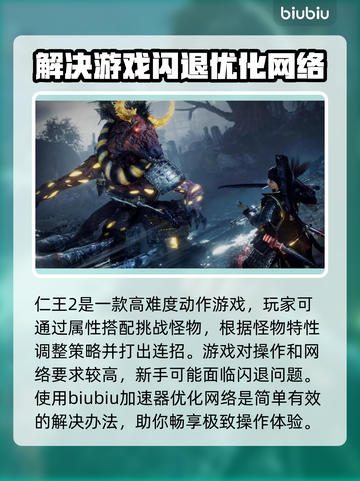仁王2闪退？加速器来救场！💥🎮截图2