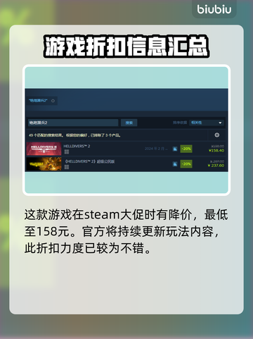 绝地潜兵2史低价格🔥地狱潜兵2超值入手时机🎉截图2