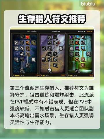 魔兽世界🔥探索赛季猎人符文搭配推荐✨截图4