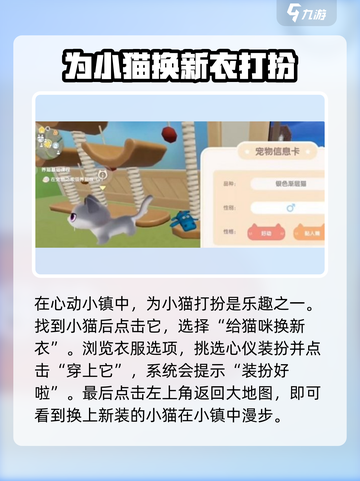 心动小镇🐱猫咪穿衣服全攻略｜萌宠打扮步骤详解！截图2