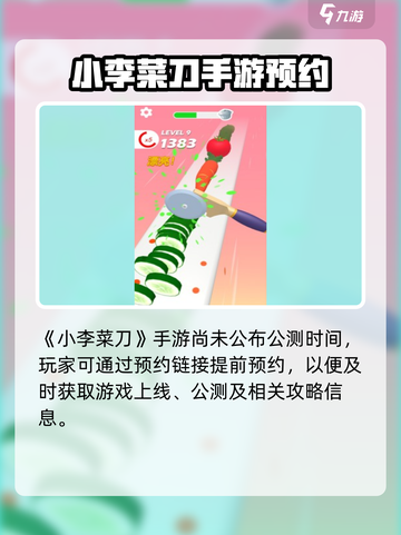 小李菜刀公测时间曝光！🎮🔥截图2