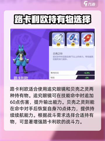 宝可梦大集结路卡利欧持有物用什么介绍截图3