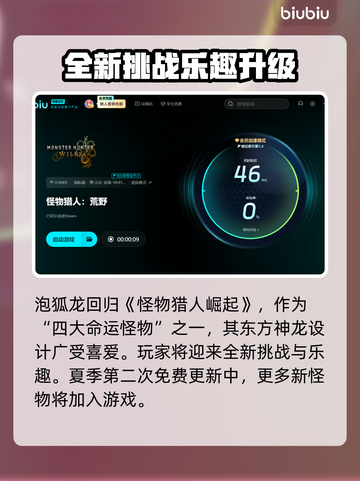 怪物猎人⚡泡狐龙回归时间曝光！🔥截图3