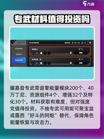 绝区零🔥耀嘉音培养材料大揭秘！💎截图5