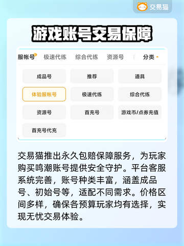 鸣潮：买号平台大揭秘，轻松上分不是梦！💥截图4