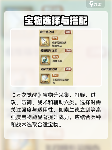 万龙觉醒💥宝物搭配全攻略，快速制胜关键在这里！截图2