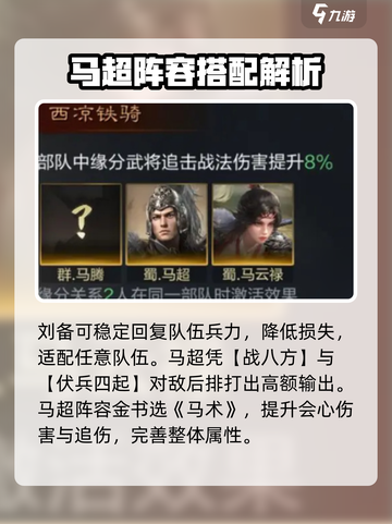 三国谋定天下🔥马超阵容金书选择全攻略！截图4