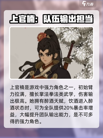 大江湖之苍龙与白鸟最强队友推荐介绍截图2