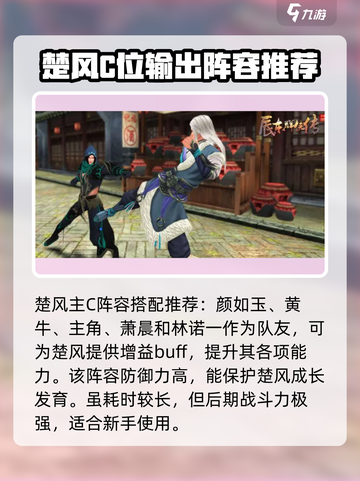 辰东群侠传前期阵容怎么选介绍截图4