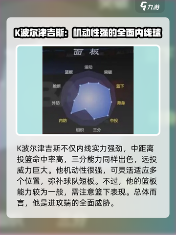 美职篮全明星K波尔津吉斯怎么样介绍截图3
