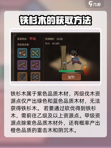《大侠立志传》铁杉木获取方法🔥超简单！截图2