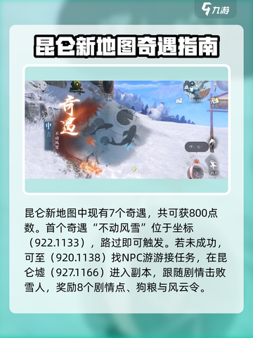 逆水寒昆仑虚地图奇遇有哪些介绍截图2