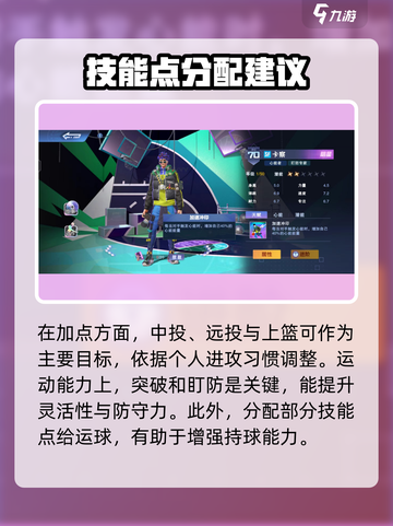 全民大灌篮卡察如何加点介绍截图4