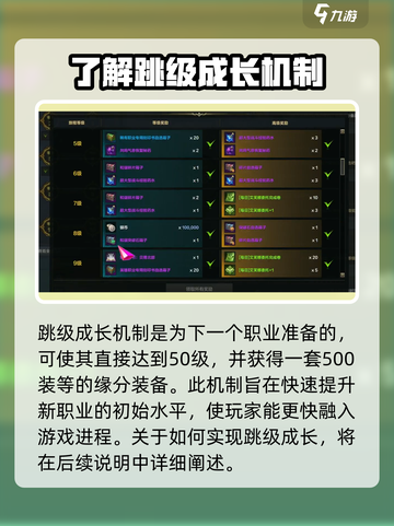 命运方舟怎么跳级成长介绍截图3