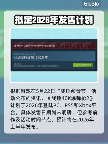 战锤40K爆弹枪2上线时间💥游戏党必看🔥截图2