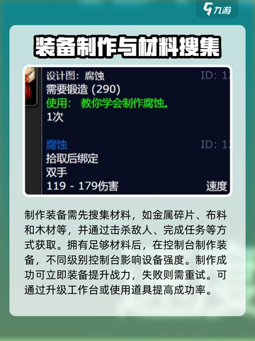 腐蚀手游怎么做装备图纸介绍截图4