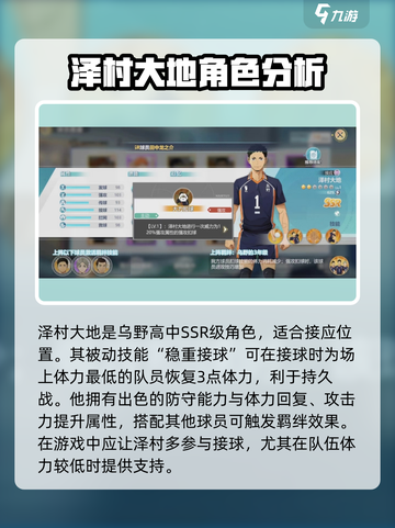 排球少年手游🔥泽村大地效果超详细解析来了！截图2