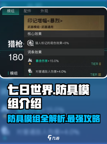 七日世界🔥防具模组全介绍！装备党必看！截图1