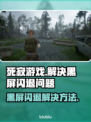 死寂游戏黑屏闪退？❌教你一键解决方法！🎮