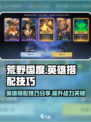 荒野国度英雄搭配技巧分享介绍