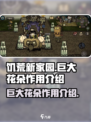 饥荒新家园巨大的花朵有什么用介绍