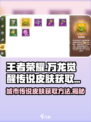 万龙觉醒传说皮肤怎么获取介绍
