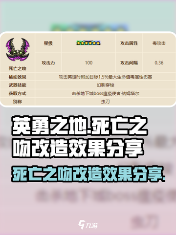 英勇之地死亡之吻改造效果分享介绍截图1